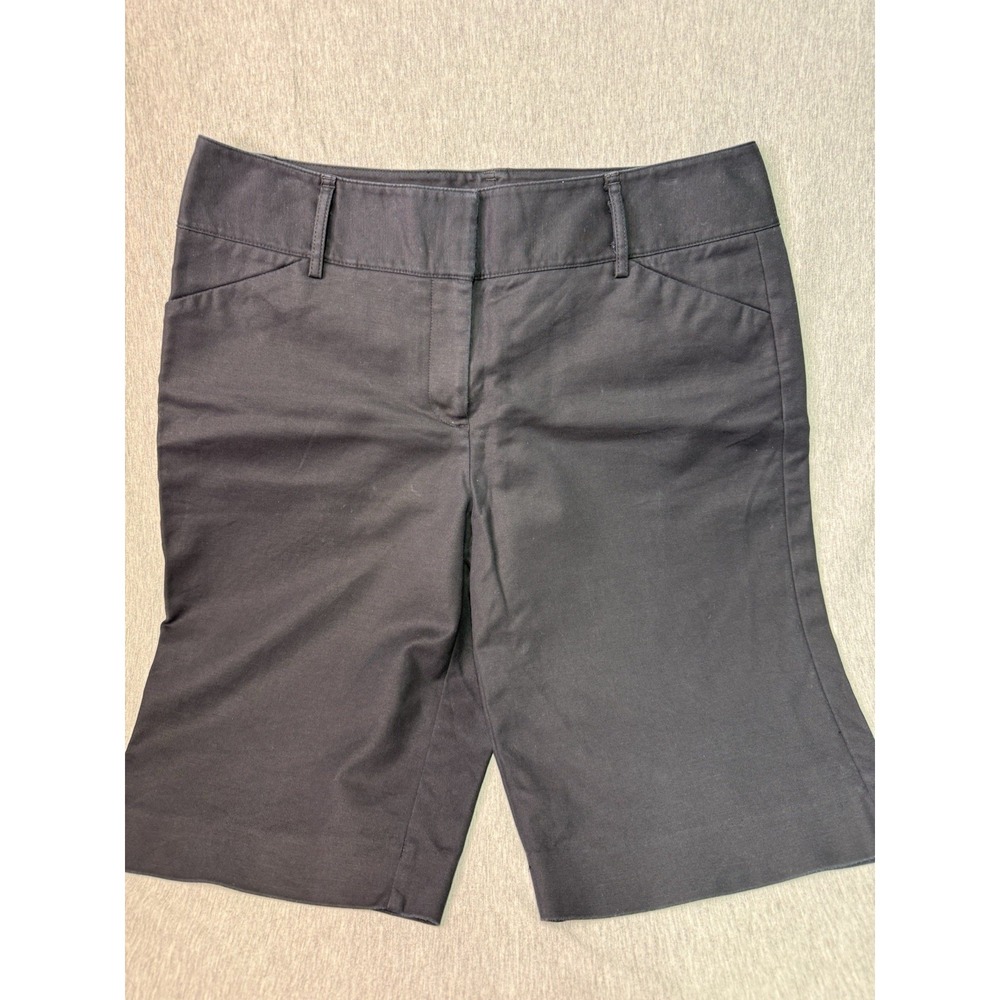 Dana Buchman Signature Women's Black Dress Shorts Size 12 Flat Front Career Berm